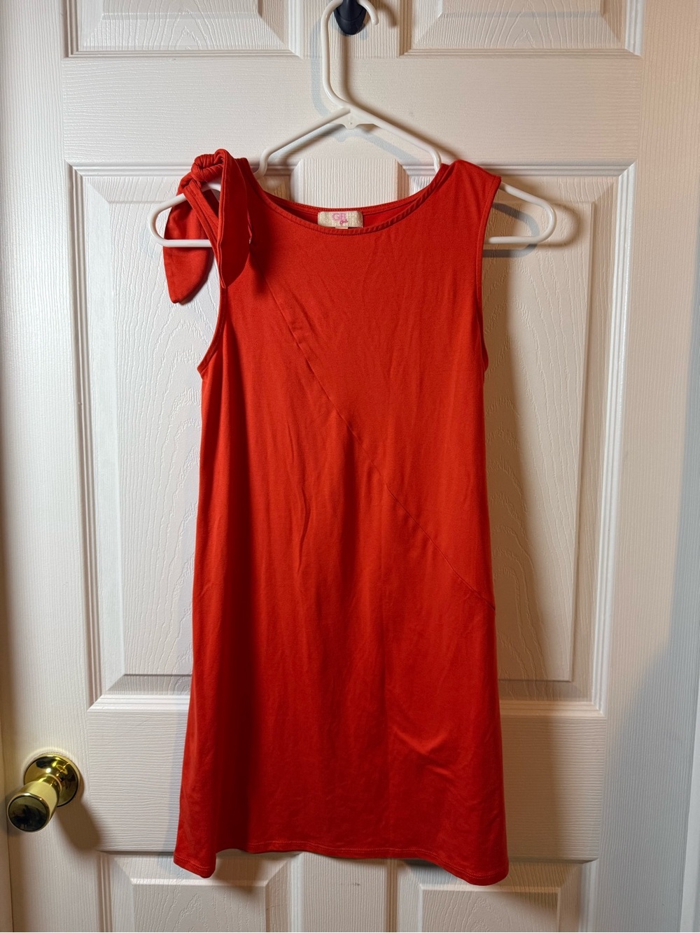 GB girls Orange Sleeveless Tie-Shoulder Casual Dress